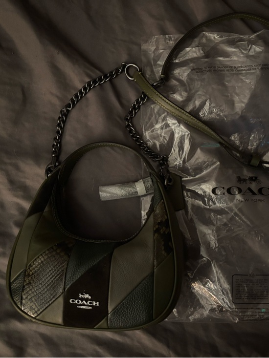 Coach Carmen Mini Crossbody Bag AND WALLET, Olive Multi-Leather Design. - Picture 4 of 15